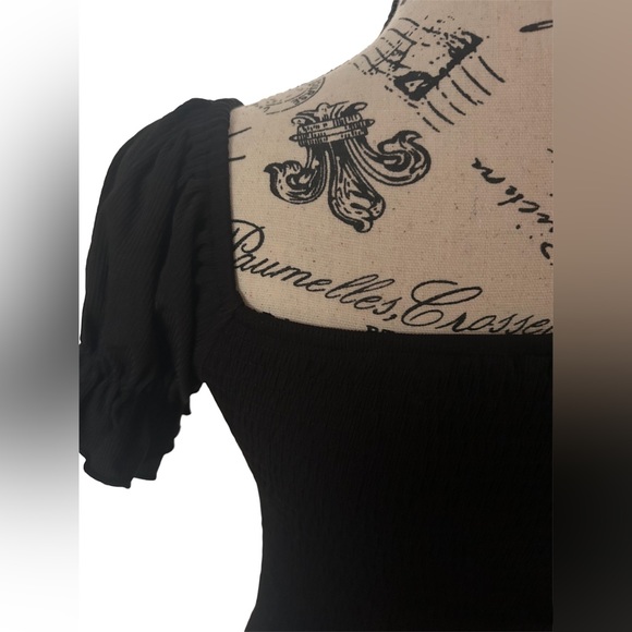 NWT Black Ruched Bodycon Dress | Adjustable Drawstring | M–XL - Picture 4 of 5